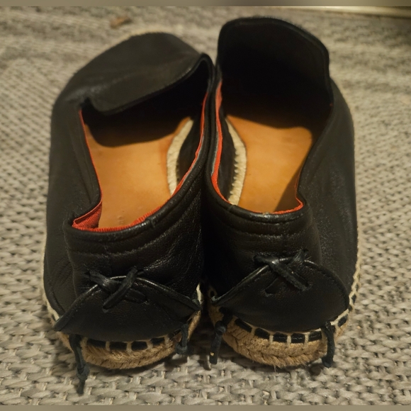 NIB Cost -$275 Rag & Bone Del Rey Leather Espadrille In Black Size: 39 (US 9) - Picture 4 of 7